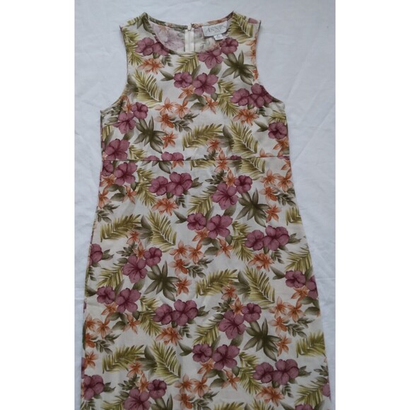 Vintage Casual Corner Annex Petite Sleeveless Linen Rayon Dress Women Size 8 - Picture 2 of 13